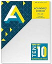 Art Alternatives stretched White Canvas Super Value Pack-8 x 10 inches-Pack of 1...