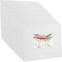 US Art Supply 8 X 8インチ プロアーティスト品質 無酸キャンバスパネルボード 絵画用 12個パック (シングルキャンバスボードパネル12枚のフ...