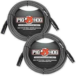 2 ѥå Pig Hog PHM20BKW ֥å & ۥ磻 ֥ ĥ 졼 ޥ ֥롢20 ե XLR ...