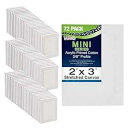 US Art Supply 2インチ x 3インチ ミニプロフェッショナル下塗りストレッチキャンバス (ミニキャンバス12枚入り6パック) 合計72枚 U.S....