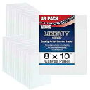 US Art Supply 8 X 10インチ プロアーティスト品質 無酸キャンバスパネルボード 絵画用 バリューパック 48枚 (シングルキャンバスボードパネ...