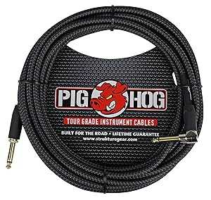 Pig Hog - PCH20BKR PC-H20BKR Right-Angle 1/4