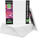 Arteza t Canvases for ting, Pack of 14, 8 x 8 Inches, Square Blank Art Canvas Bo...