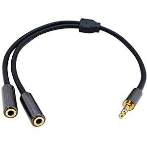 Seismic Audio - SA-Y31-1 フィート 3.5mm オス - デュアル 3.5mm メス ステレオ Y スプリッター ヘッドフォン パッチ ケーブル - 1 フィート イヤホン オーディオ スプリッター コード Seismic Audio - SA-Y31-1 Foot 3.5mm Male to Dual