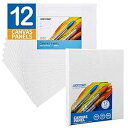 FIXSMITH-絵画-キャンバス-パネル、8x10インチ キャンバスボード スーパーバリュー 12枚パック キャンバス、綿100%、下塗りキャンバスパネル、ア...