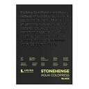 Yupo Paper Stonehenge Aqua Block Coldpress Pad 10"X14" 15 Sheets/Pkg-Black 140lb