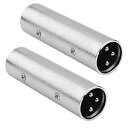 JOMLEY XLR Male to Male, XLR 3 Pin Male to 3 Pin Male Microphone Cable Adapter - 2 Pack(2)