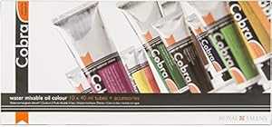 Cobra Water-Mixable Oil Gift Set of 10 with Accessories 40 ml Tubes