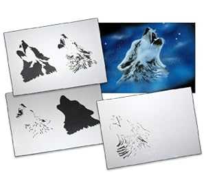 UMR-Design Step by Step Airbrush Stencil Template AS-001 M ca. 5,11" x 3,95"
