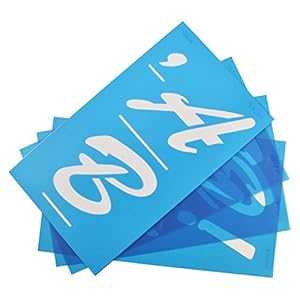 Westcott LetterCraft 4インチ レタリングステンシル、ブラシ、透明 Westcott LetterCraft 4