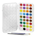 Artlicious - 36 水彩絵の具セット、内蔵パレット蓋ケース & 2 ブラシ付き Artlicious - 36 Watercolor t Set w...