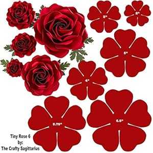 タイニー ローズ 6 2 インチ～6 インチのベビー ローズ ペーパー フラワー テンプレート The Crafty Sagittarius Tiny Rose 6 2