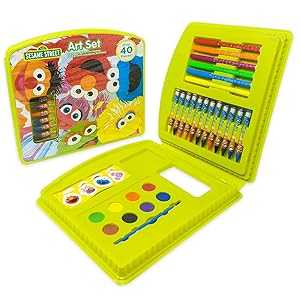 Leap Year Sesame Street 43-Piece Art Case includes Markers, Crayons, Stickers, and Watercolors N..