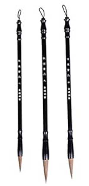 I-MART 中国の書道筆、毛筆、日本の墨絵の描画/絵画ブラシ、Maobi (3 個パック - 大、中、小サイズ) I-..