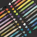 Lelix Acrylic t Markers, 24 Colors Permanent Acrylic t Pens for Rock, Glass ting...