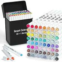 Smart Color Art ChicRosa Art Markers, 65 Coloring Markers and 1 Blender, 66 Pack...