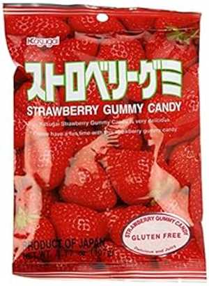 春日井グミ イチゴグミキャンディー、3.77オンス KASUGAI GUMMIES Strawberry Gummy Candies, 3.77 Ounce