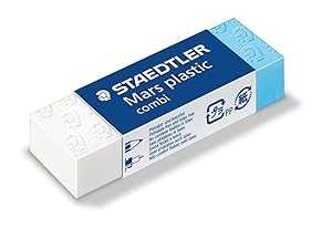 STAEDTLER Mars Plastic Combi 526 508 Eraser Phthalate and Latex Free White STAEDTLER Mars Plastic Combi 526 508 Eraser Phthalate and Latex Free White