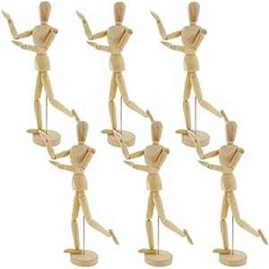 US Art Supply 木製 12 インチ アーティスト ドローイング マネキン 関節式マネキン ベースと柔軟なボ..