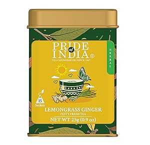 Pride Of India - Natural Lemongrass Ginger (Zesty Fresh Tea) - 25 Coun...