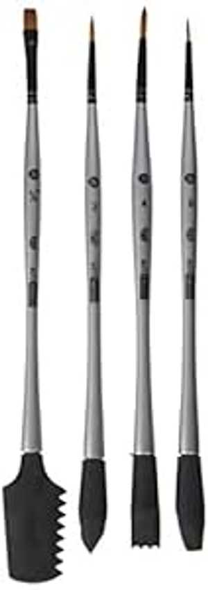 プリママーケティング テクスチャーNo.2 フィンナベア アートベーシック 両頭ブラシセット(4本/パック)..