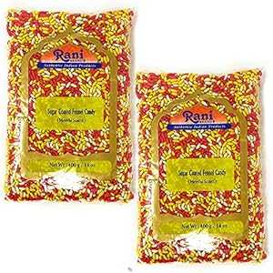 ラニ シュガーコーティングされたフェンネルキャンディ 14 オンス (400 g) - [2 個パック / 合計 800 g 28 オンス] ~ インドの食後の消化器 ビーガン グルテン対応 非遺伝子組み換え インドの起源 Rani Brand Authentic Indian Products Rani