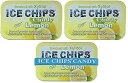 ICE CHIPS キシリトール キャンディ缶 (レモン、3 パック) - 写真のバンドが付属 ICE CHIPS Xylitol Candy Tins (Lemon, 3 Pack) - Includes BAND as shown