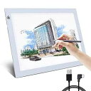 A4 シルバー LED トレース ライト パッド NXENTC ライト テーブル USB 電源 LED トレース ライト ボード アーティスト、描画、スケッチ、...
