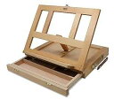 VViViD ポータブル卓上折りたたみスタジオイーゼルボックス、内蔵収納引き出し付き VViViD Portable Tabletop Collapsible ...
