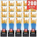 AROIC ting Brush Suit, 20 Packs /200 Pieces, Nylon Brush Head, Suitable for Oil ...