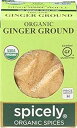 スパイスリー オーガニック ジンジャー パウダー 0.40 オンス ecoBox 認定グルテンフリー Spicely Organics Spicely Orga...