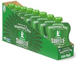 Mamma Chia Organic Vitality Squeeze Snack, Green Magic, Chia Vitality ...