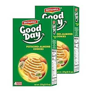 BRITANNIA Good Day Pistachio/Almond Cookies 8.15oz (231g) - Breakfast ...