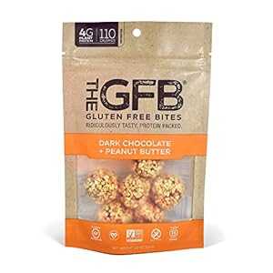 The GFB グルテンフリー プロテイン バイツ、ダーク チョコレート ピーナッツ バター、4 オンス (6 カウント)、ビーガン、乳製品フリー、非遺伝子組み換え、大豆フリー The Gluten Free Bar The GFB Gluten Free Protein Bites, Dark Chocolate Pe