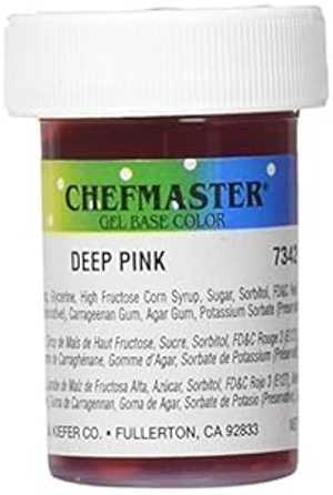 シェフマスター濃縮ジェルカラー。1オンス。- 深いピンク Chefmaster Concentrated Gel Color. 1 oz. - Deep Pink