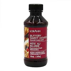 Lorann Oils Buttery Sweet Dough Bakery Emulsion: Authentic Sweet Dough Taste, Ideal for Amplifying Sweet Bready Notes in Baked Goods, Gluten-Free, Keto-Friendly, Sweet Dough Flavoring Essential