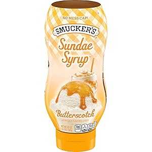 Smucker's サンデーシロップ バタースコッチ風味シロップ、20 オンス (12 個パック) Smucker's Sundae Syrup Butterscotch Flavored Syrup, 20 Ounces (Pack of 12)