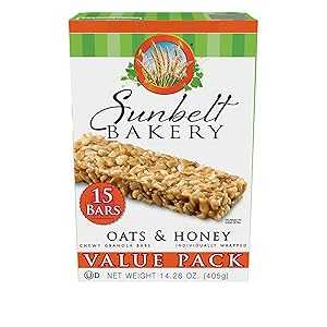 Sunbelt Bakery Oats & Honey Chewy Granola Bars, 15-1.0 OZ Bars (1 Box)