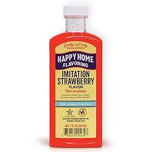 Happy Home Imitation Strawberry Flavoring, Non-Alcoholic, Certified Kosher, 7 oz.