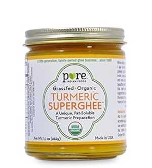 PURE INDIAN FOODS オーガニック ターメリック スーパーギー、7.5 オンス PURE INDIAN FOODS Organic Turmeric Superghee, 7.5 OZ