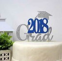 All About 詳細 2018 卒業生ケーキトッパー (ブルー & シルバー) All About Details 2018 Grad Cake Toppe...