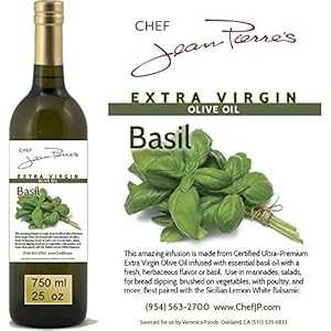 バジルオリーブオイル 750ml 認定ウルタプレミアム… Chef Jean-Pierre's Basil Olive Oil 750 ml Certified Ulta Premium