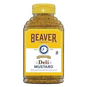 ビーバーデリマスタード、12.5オンススクイーズボトル(6個パック) Beaver Deli Mustard, 12.5 Ounce Squeeze Bottle (Pack of 6)