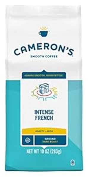 Cameron's Coffee Roasted Ground Coffee Bag, Intense French, 10 Ounce
