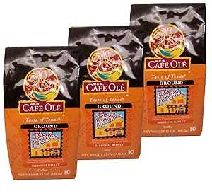 テイスト オブ サン アントニオ、HEB カフェ オーレ グラウンド コーヒー 12 オンス バッグ (3 個パッ..
