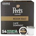 Peet's Coffee, Medium Roast K-Cup Pods for Keurig Brewers - Caf Domingo 54 Count (1 Box of 54 Pods)