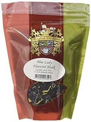 English Tea Store ルーズリーフ、ブルーレディフレーバー紅茶 - 4オンス、4オンス English Tea Store Loose Leaf, Blue Lady Flavored Black Tea - 4oz, 4 Ounce