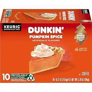 ダンキン パンプキン スパイス フレーバー コーヒー、キューリグ K カップ ポッド 10 個 Dunkin' Pumpk..