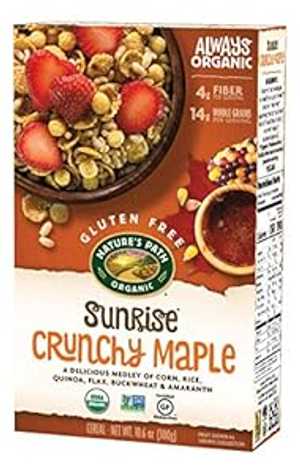 Nature's Path Sunrise クランチー メープル シリアル、ヘルシー、オーガニック、グルテンフリー、10.6 オンス ボックス (12 個パック) Nature's Path Nature s Path Sunrise Crunchy Maple Cereal, Healthy, Organic, Gluten-Free, 10.6 Oun