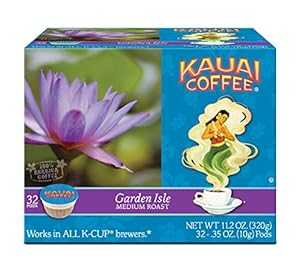 カウアイ カートン ガーデン アイル シングルサーブ、ガーデン アイル、32 カウント KAUAI COFFEE Kaua..